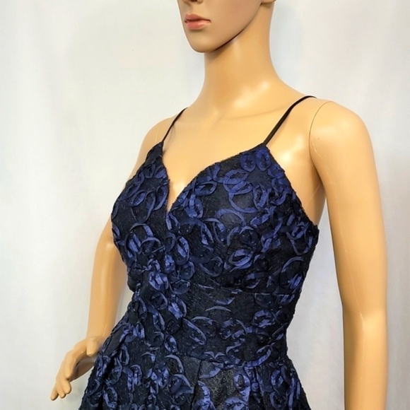 𝅺after Dark navy Blue Spaghetti Straps Gown - Picture 11 of 17